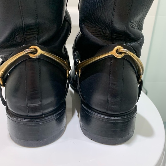 GUCCI Black Leather Horsebit Ankle Boots size 40 - Picture 10 of 14